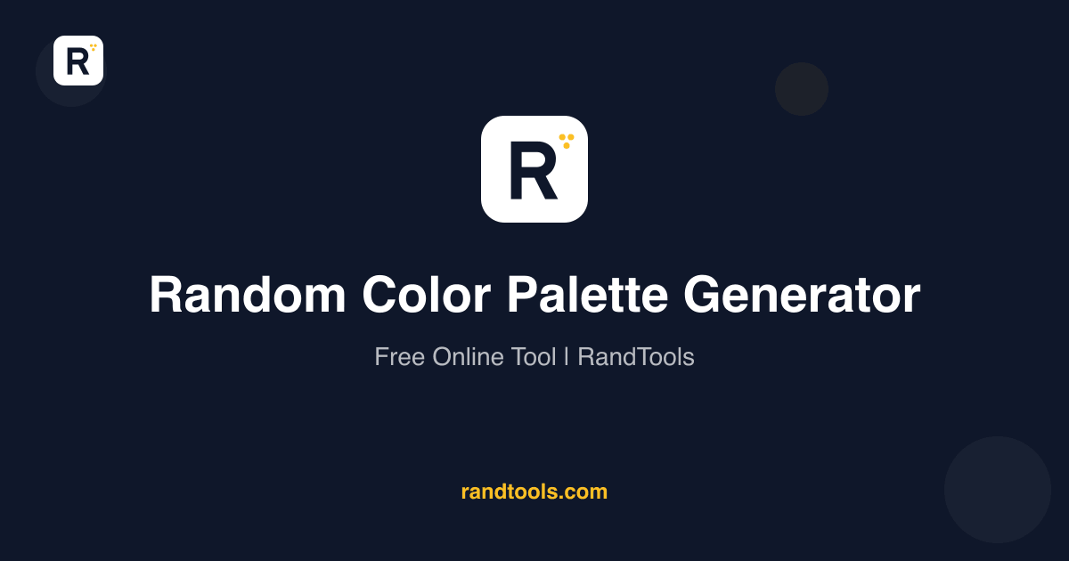 Random Pallet Random Color Palette Generator ยท RandTools